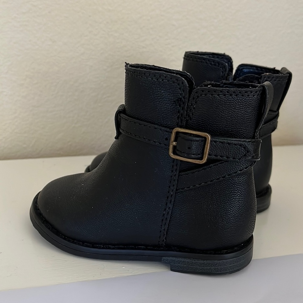 Gap black boots for toddler girls